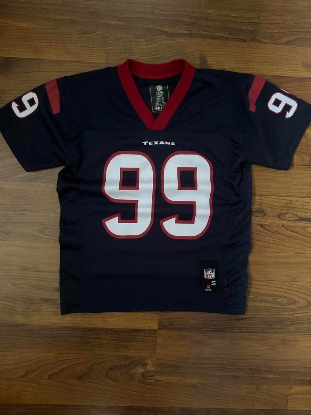 NFL Texans Kids Navy Jersey #99 with Red & White Accents